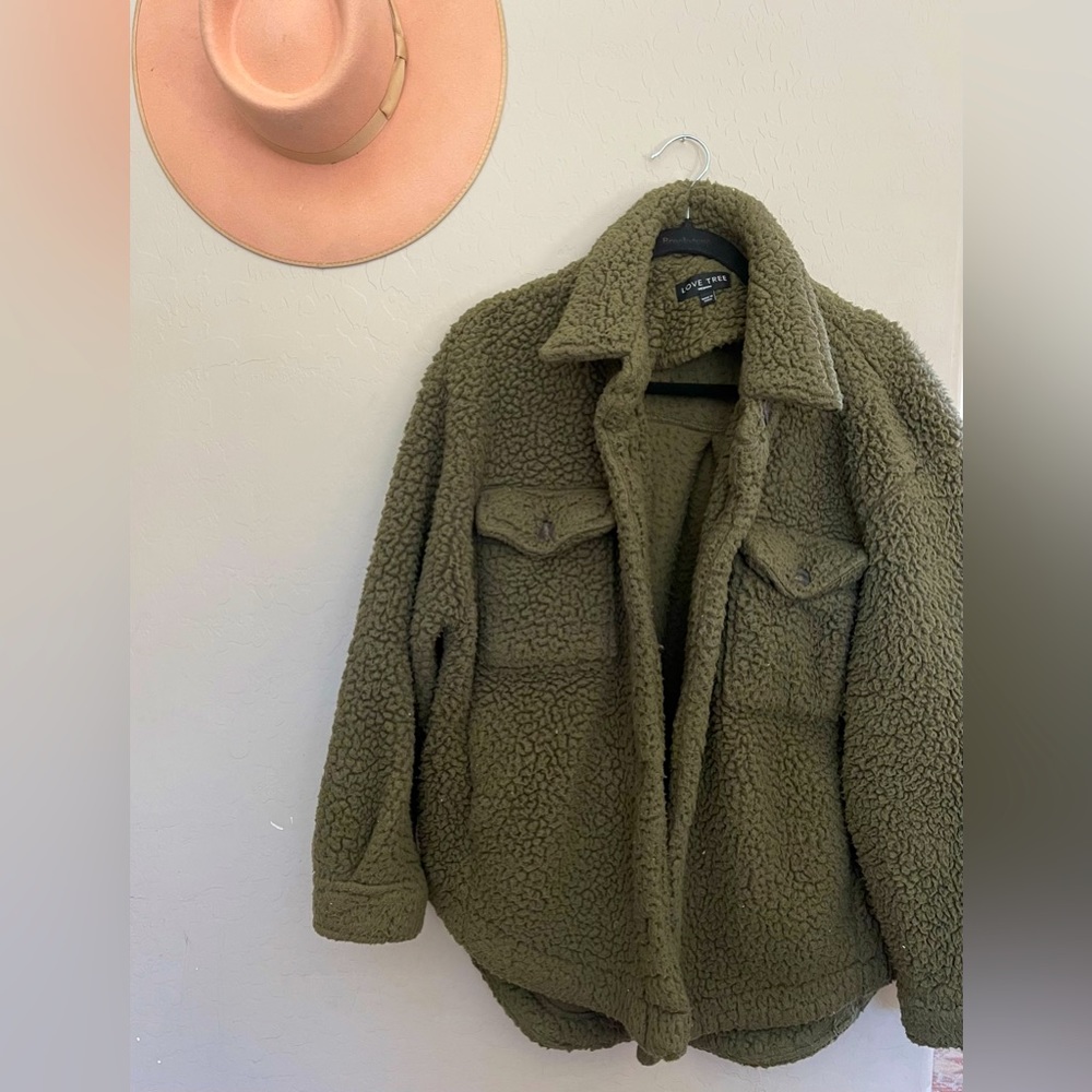 Love Tree Womens Teddy button up shaket